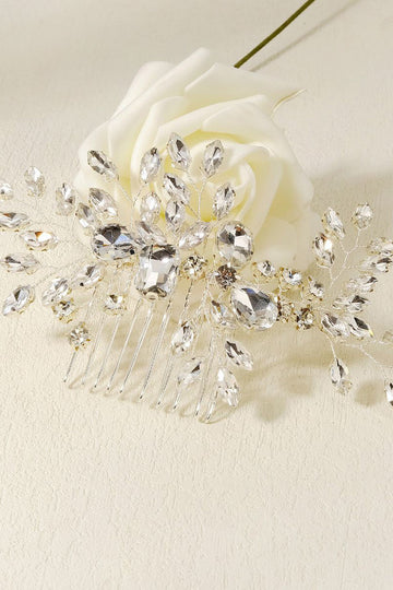 Håndlaget Crystal Flower Bridal hodeplagg